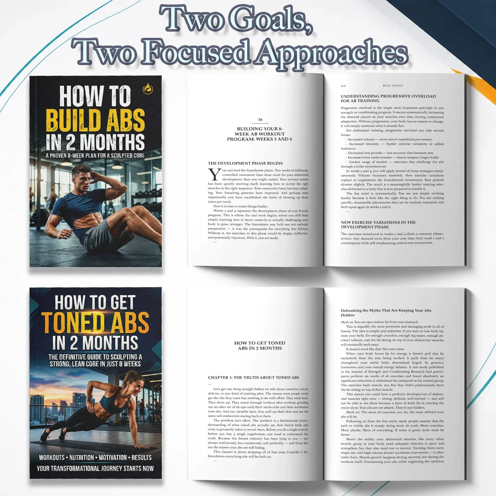 2-Book Abs Training Guide Set  - đánh giá và giá Fitness Nutrition Guide