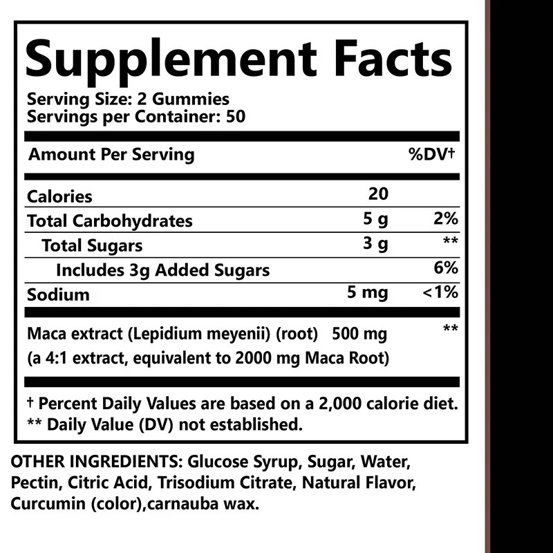 Maca Root Gummies - for Men In - đánh giá và giá Pre Workout Supplement